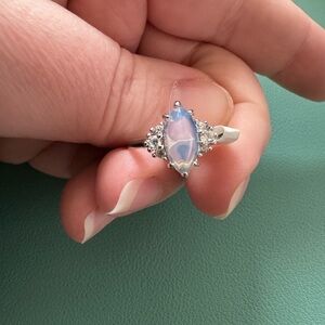 Fragrant Jewels Moonstone and Silver size 9 ring NWT